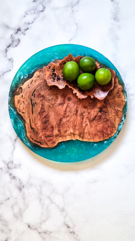 Wood and Resin Lazy Susan Oceanside