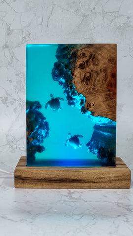 Underwater Lamp with sea turtles