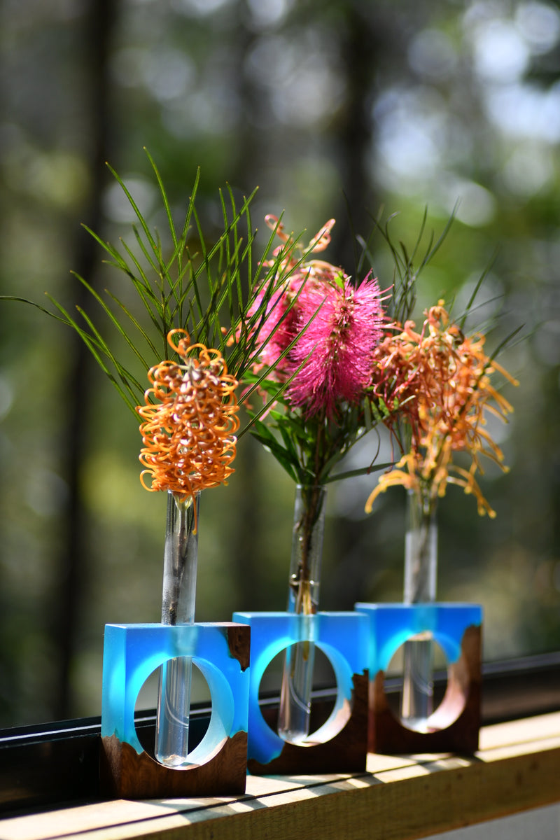 Wood and Resin Vase River Timber Designs