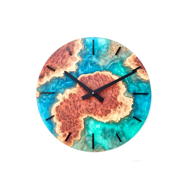 Pre- Order Large Burl and resin clock