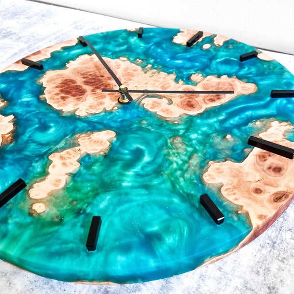 Pre-Order Wood and resin wall clock