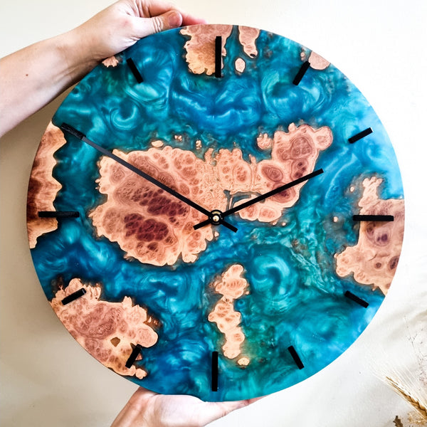 Pre-Order Wood and resin wall clock