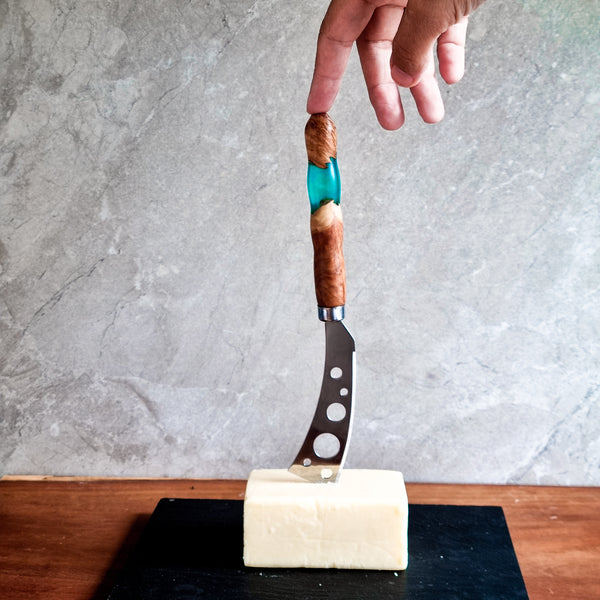 Woodturned Wood and Resin Cheese Knife