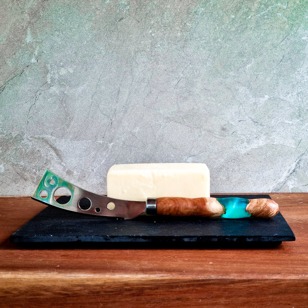 Woodturned Wood and Resin Cheese Knife