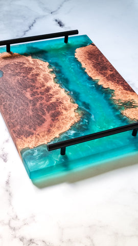 Wood and Resin Serving Board
