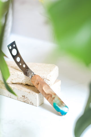 Wood and Resin Cheese Knife