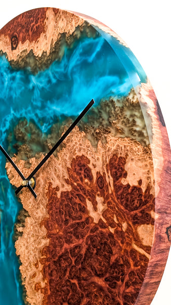 Ocean wall clock with hammerhead sharks