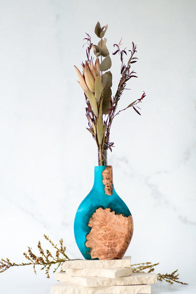 Wood and Resin Stem Vase