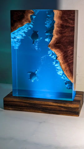 Underwater Lamp with sea turtles