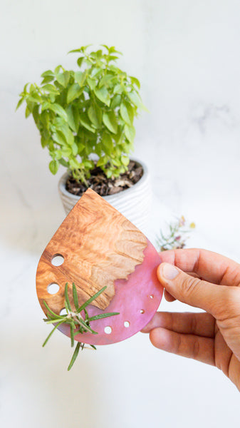 Wood and Resin Herb Stripper