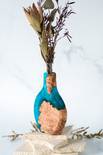 Wood and Resin Stem Vase