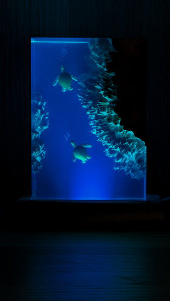 Underwater Lamp with sea turtles