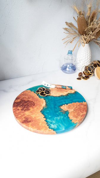 Made to Order Wood and Resin Lazy Susan