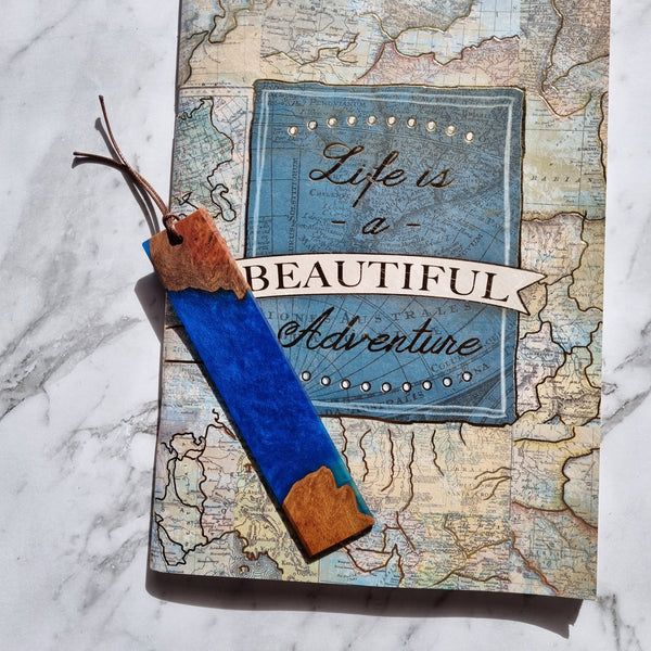 Wood and resin bookmark