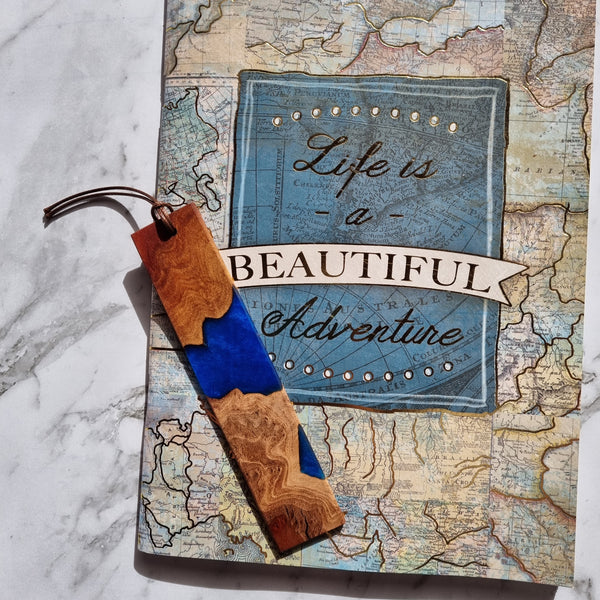 Wood and resin bookmark
