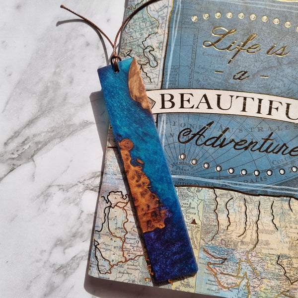 Wood and resin bookmark