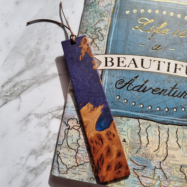 Wood and resin bookmark
